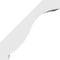 Ekena Millwork 5-in. W x 16-in. D x 16-in. H Baker Architectural Grade PVC Knee Brace BRCP05X16X16BKR - alternate 4